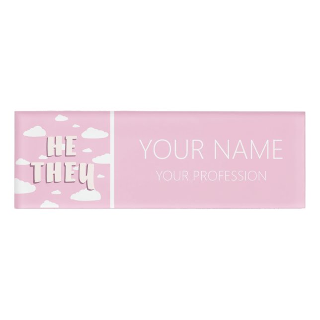 Badge D'identification Les Nuages Roses Qu'Ils Prononononosent (Devant)