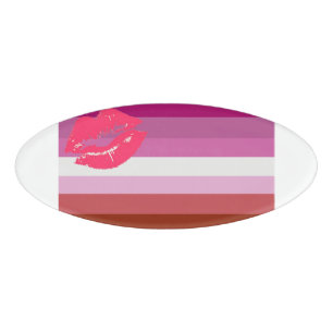 Badge D'identification Lesbienne au rouge à lèvres
