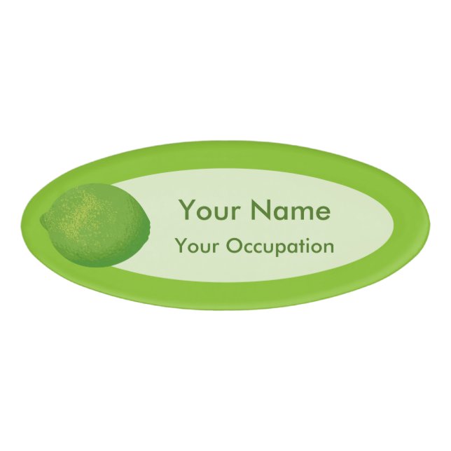 Badge D'identification Lime (Devant)