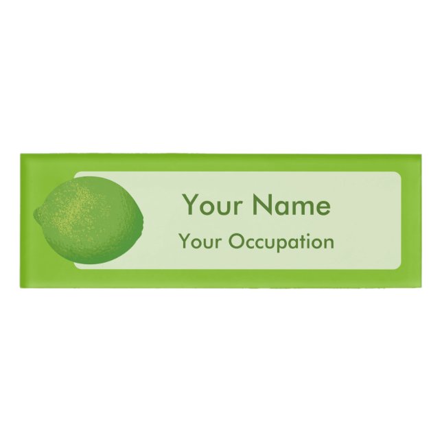 Badge D'identification Lime (Devant)