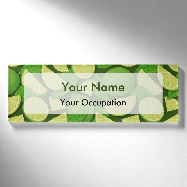 Badge D'identification Lime (Devant)