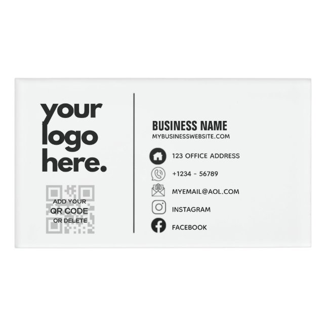 Badge D'identification Logo de conception de Carte de visite d'entreprise (Devant)