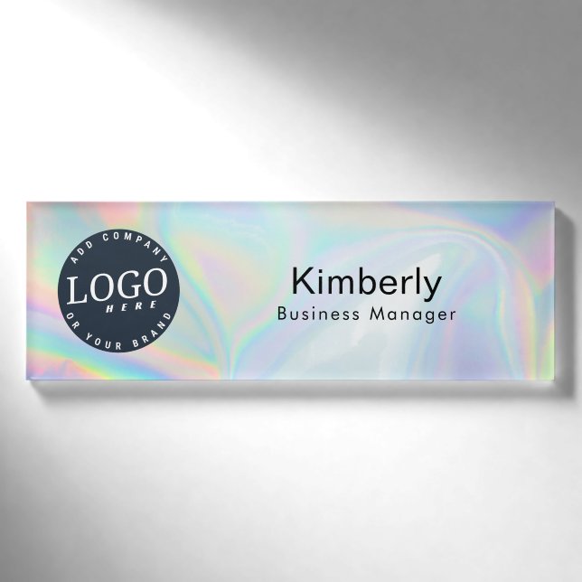 Badge D'identification Logo de l'entreprise Employés holographiques perso (Devant)