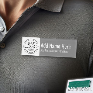 Badge D'identification Logo de l'entreprise - Nom, Titre professionnel, G