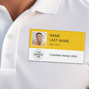 Badge D'identification Logo de l'entreprise Photo d'employé Magnétique Ja