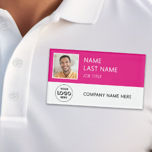 Badge D'identification Logo de l'entreprise Photo d'employé Magnétique Ro