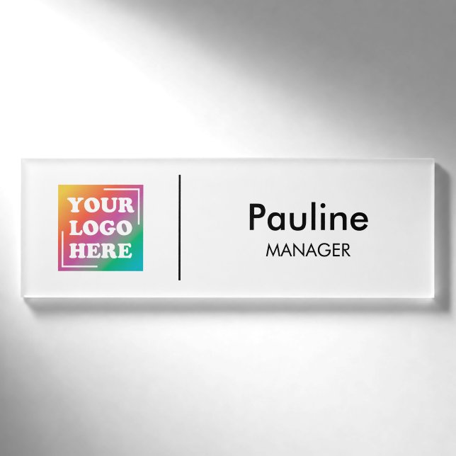 Badge D'identification Logo de votre entreprise (Devant)