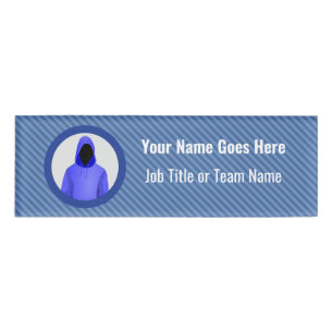 Badge D'identification Logo défensif InfoSec Hacker - Blue Team personnal