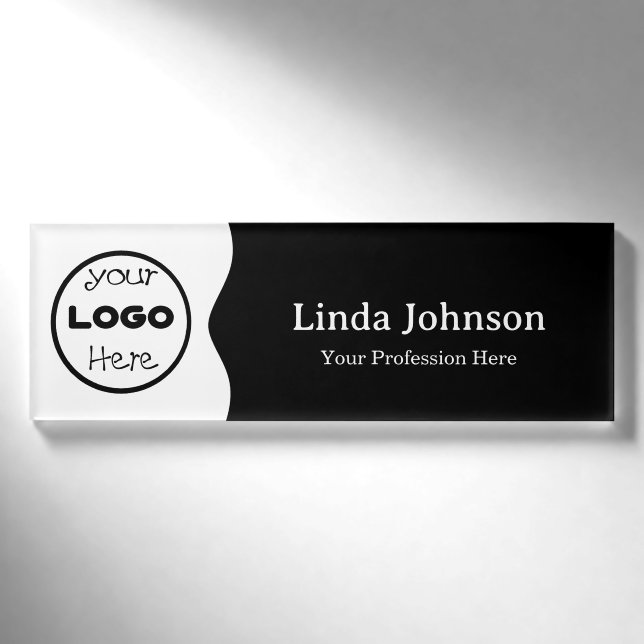Badge D'identification Logo d'entreprise Employé d'élégance moderne (Devant)