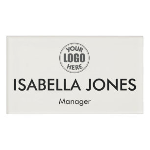 Badge D'identification Logo d'entreprise personnalisé Nom de luxe minim