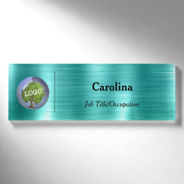 Badge D'identification Logo d'entreprise promotionnel Société Turquoise m