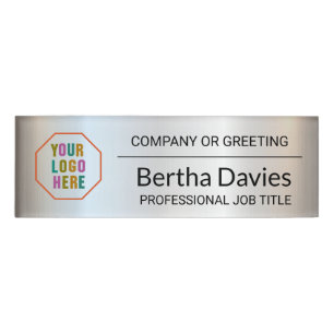 Badge D'identification Logo d'entreprise Silver pour employés professionn