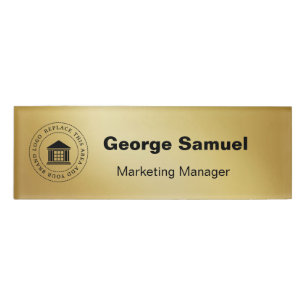 Badge D'identification Logo d'entreprise simple Name Balise Nom de dé