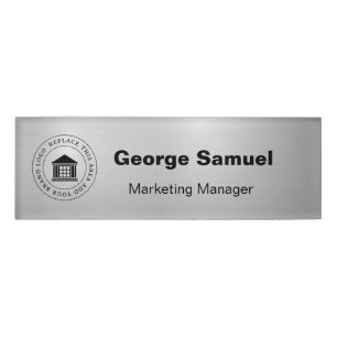 Badge D'identification Logo d'entreprise simple Name Désignation