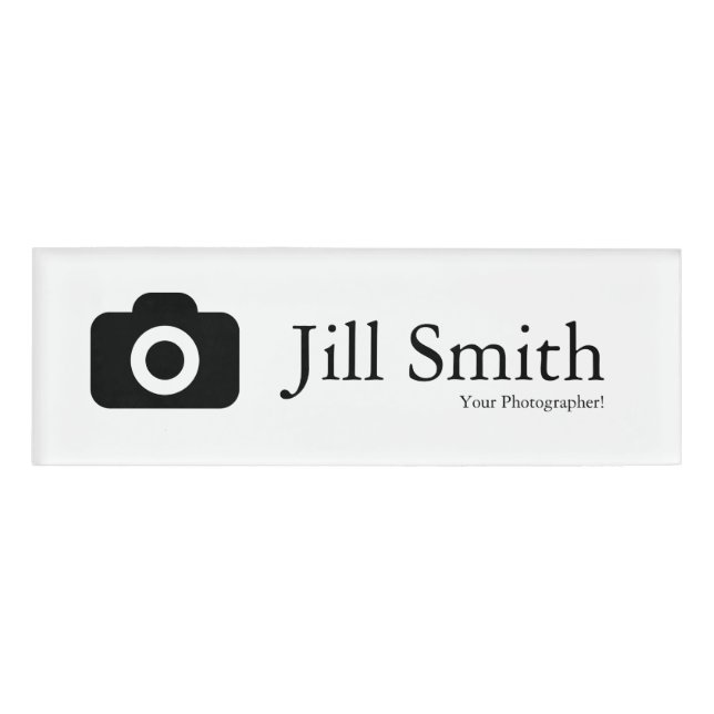 Badge D'identification Logo du photographe (Devant)