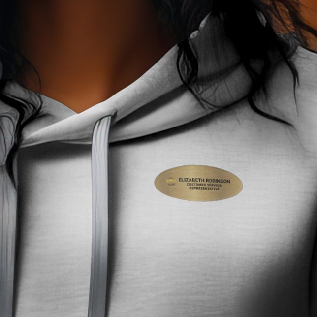 Badge D'identification Logo du titre du travail de l'employé de l'entrepr (Business Employee Job Title Logo Custom Name Tag is great for your business or company. )