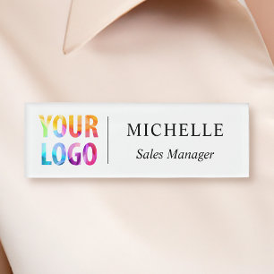 Badge D'identification Logo personnalisé Nom du personnel de l'entreprise