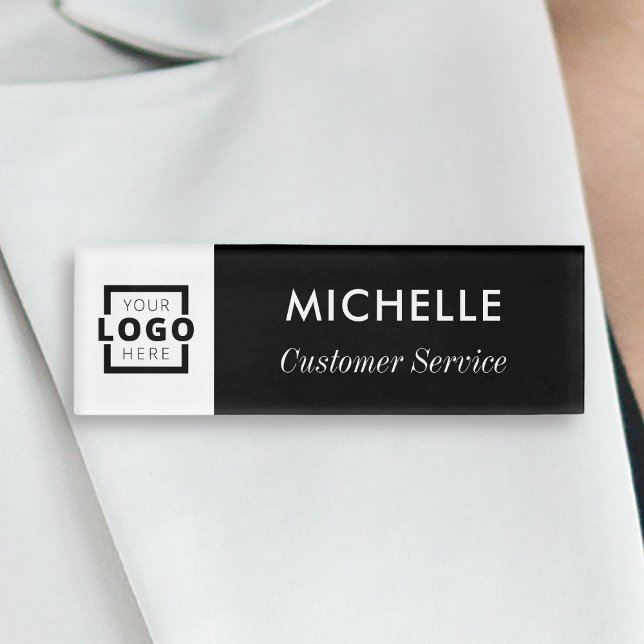 Badge D'identification Logo personnalisé Nom du personnel de l'entreprise (Créateur téléchargé)