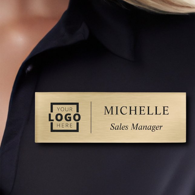 Badge D'identification Logo personnalisé Personnel d'entreprise Gold bros (Créateur téléchargé)