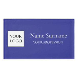 Badge D'identification Logo promotionnel bleu marine