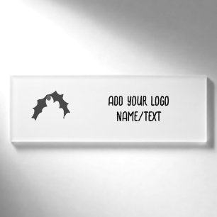 Badge D'identification Logo simple minimal élégant personnalisé ici socié