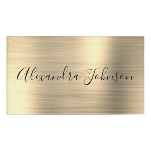 Badge D'identification Luxe Gold Foil Entreprise moderne