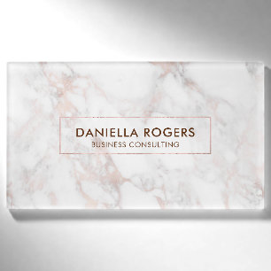 Badge D'identification Marbre de luxe rose gold