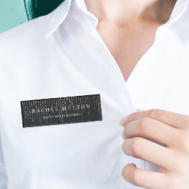 Badge D'identification Marquee d'or rose