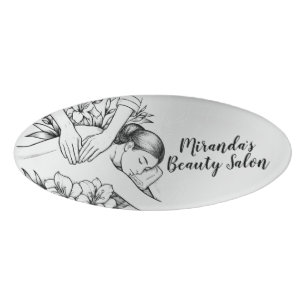 Badge D'identification Massage Thérapie Guérison Mains Énergie Spa Bien-ê