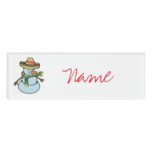 Badge D'identification Mexique Sombrero Père Noël Thunder_Cove