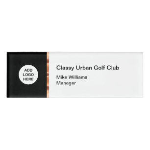 Badge D'identification Modèle chic de logo de terrain de golf