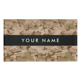 Badge D'identification Modèle de camouflage du désert, Votre nom, Personn