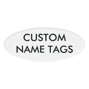 Badge D'identification Modèle nommé ovale de blanc d'étiquette