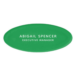 Badge D'identification Moderne classique professionnel Kelly Green