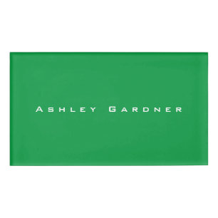 Badge D'identification Moderne Élégant Cute Unique Style Kelly Green