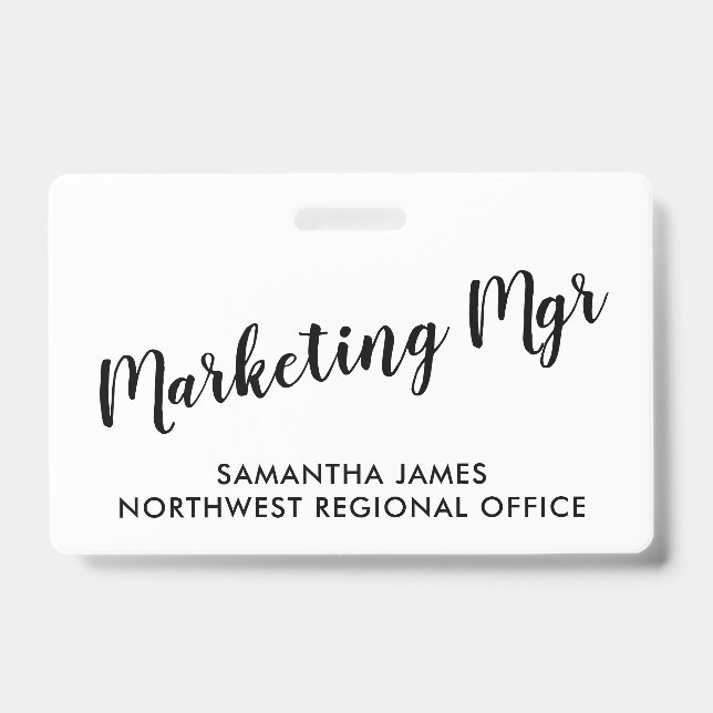 Badge d'identification moderne pour responsable ma (Avant)