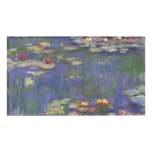 Badge D'identification Monet Water Lilies Chef-d'oeuvre Peinture (Devant)