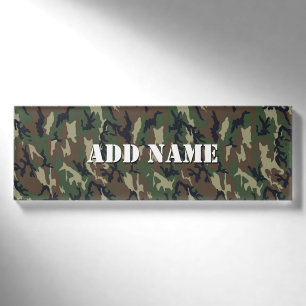 Badge D'identification Motif du Camouflage vert Woodland
