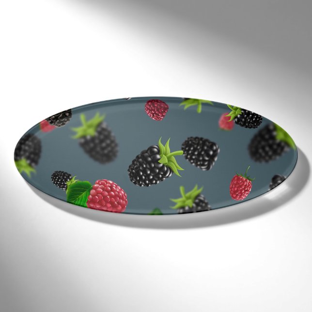 Badge D'identification Motif framboise 2 (Devant)