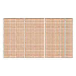 Badge D'identification motif orange et blanc sur arrière - plan blanc
