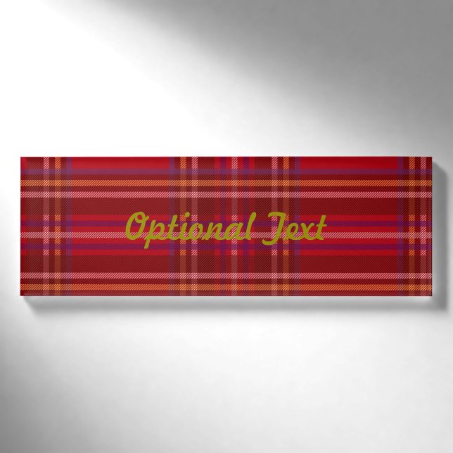 Badge D'identification Motif royal de Noël de tartan de Stewart (Devant)