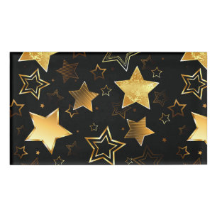 Badge D'identification Motif sans couture avec étoiles d'or