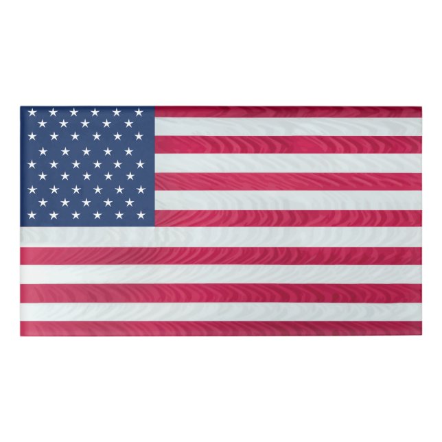 Badge D'identification Mots-clés Simple Large American Patriotic Name (Devant)