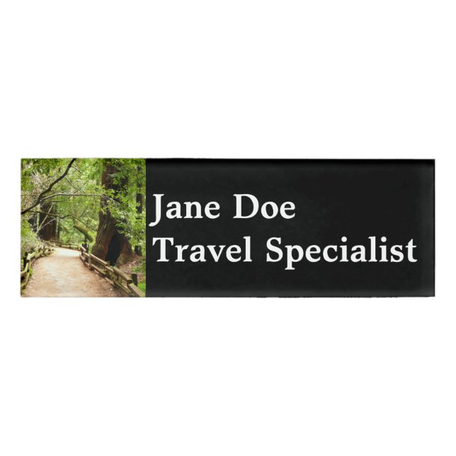 Badge D'identification Muir Woods Path II Nature Photography (Devant)