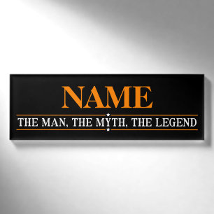 Badge D'identification Nom Personnalisé L'Homme Le Mythe La Légende