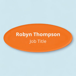 Badge D'identification Nom professionnel ovale Étiquette Non Logo Acryliq