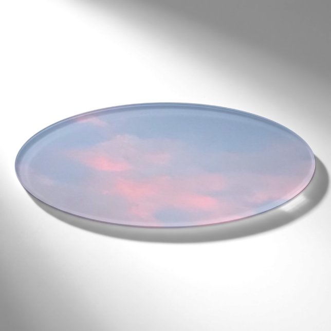 Badge D'identification Nuages roses personnalisables (Devant)