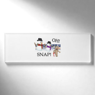 Badge D'identification Oh bonhomme en pain d'épice instantané