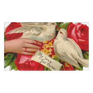 Badge D'identification Oiseaux vintage amour victorien colombe art classi