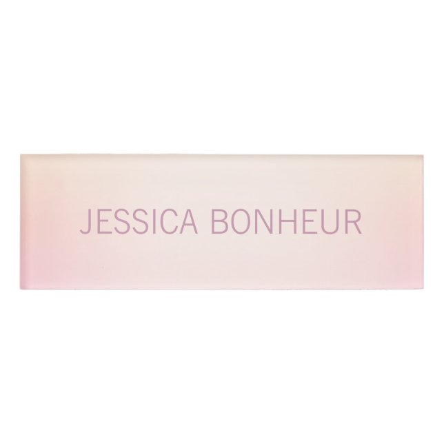 Badge D'identification Ombre de fond de couleurs douces (Devant)